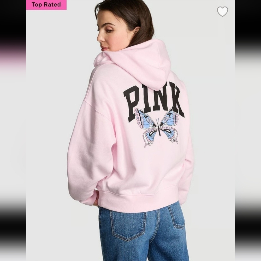 Nwt Victorias Secret Pink Butterfly Hoodie